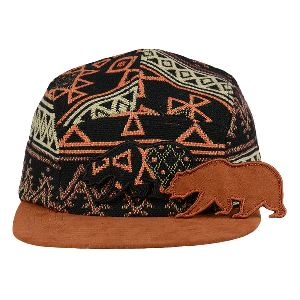 Removable Bear Copper Plateau 5 Panel Hat