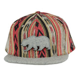 Removable Bear Redstone Gray Snapback Hat