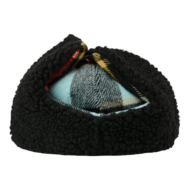 Removable Bear Pastel Flannel Earflap Fitted Hat