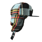Removable Bear Pastel Flannel Earflap Fitted Hat