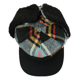 Removable Bear Pastel Flannel Earflap Fitted Hat