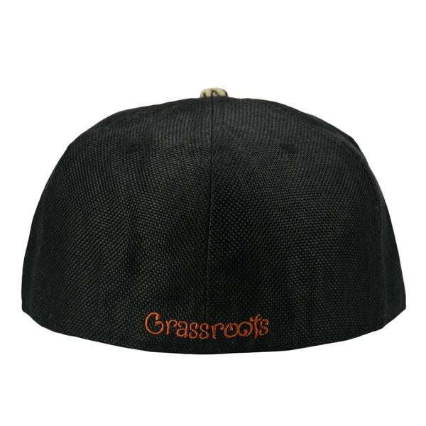 Removable Bear Copper Plateau Black Fitted Hat
