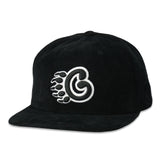 GPaw Black Corduroy Zipperback Hat