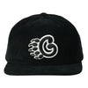 GPaw Black Corduroy Zipperback Hat