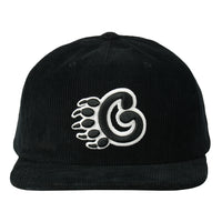 GPaw Black Corduroy Zipperback Hat