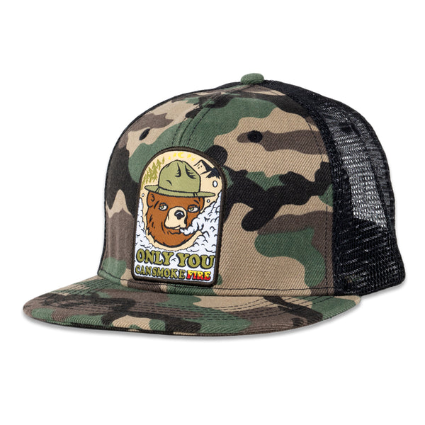 Puffy the Bear Camo Mesh Snapback Hat