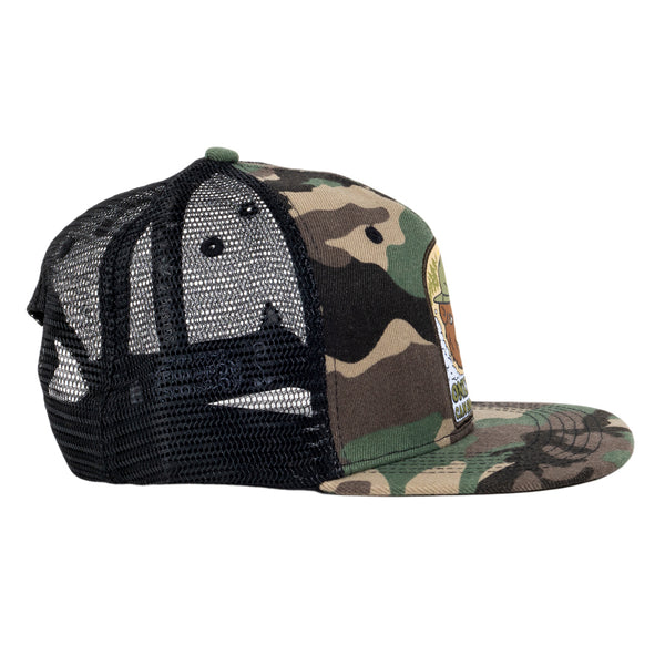 Puffy the Bear Camo Mesh Snapback Hat