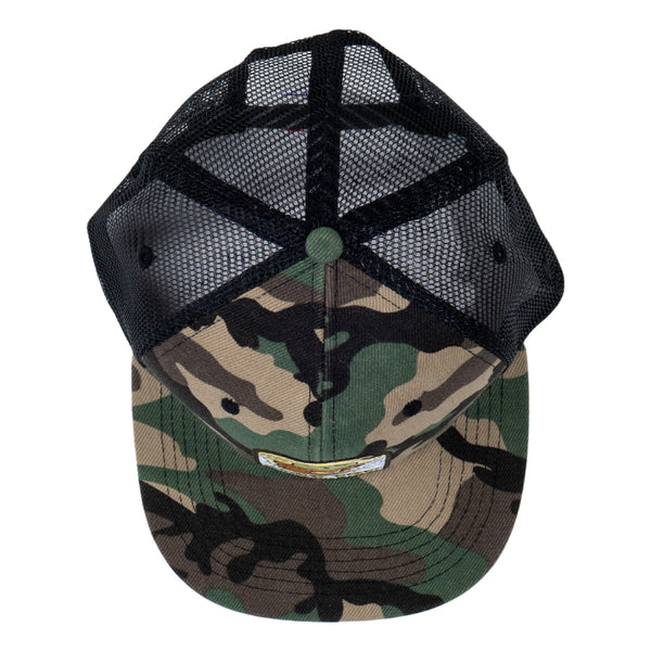 Puffy the Bear Camo Mesh Snapback Hat