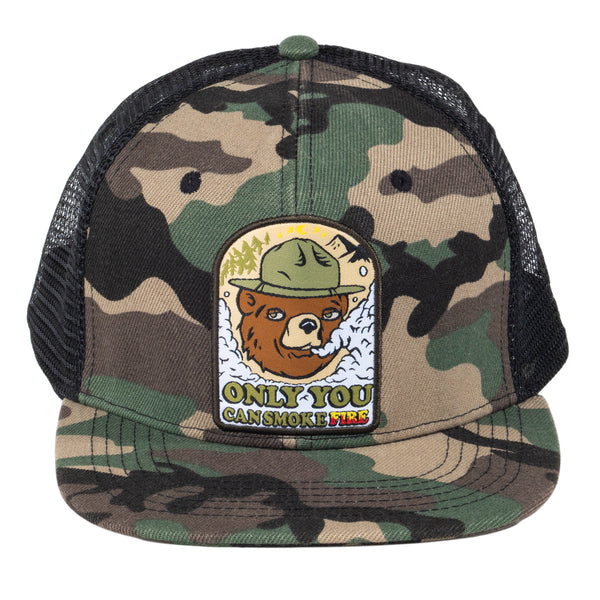 Puffy the Bear Camo Mesh Snapback Hat