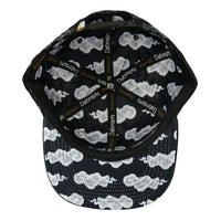 Dabroots Clouds Allover Black Snapback Hat