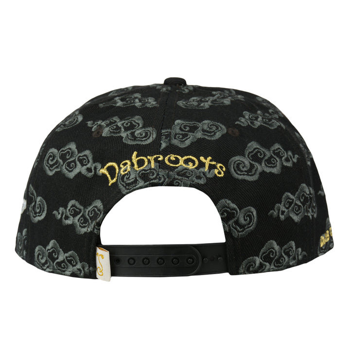 Dabroots Clouds Allover Black Snapback Hat