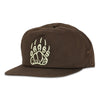 Grassroots Paw Print Brown Unstructured Snapback Hat