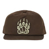 Grassroots Paw Print Brown Unstructured Snapback Hat