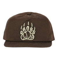 Grassroots Paw Print Brown Unstructured Snapback Hat