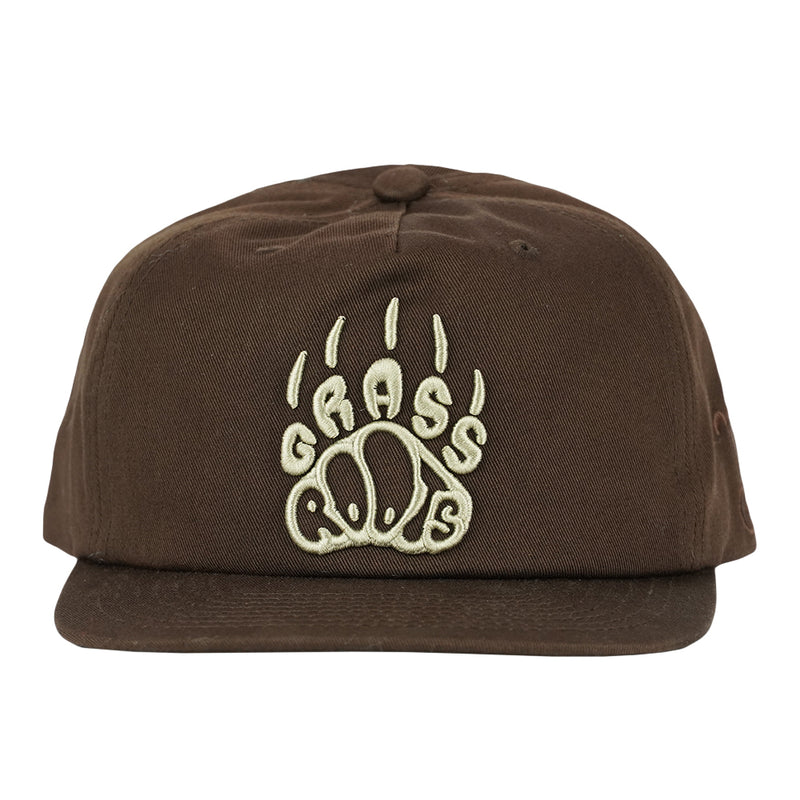 Grassroots Paw Print Brown Unstructured Snapback Hat