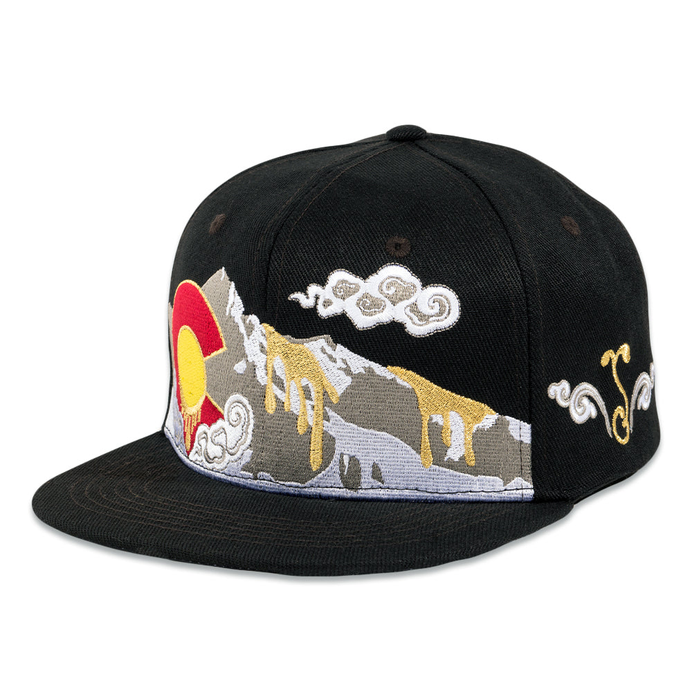 Dabroots Clouds Black Snapback Hat