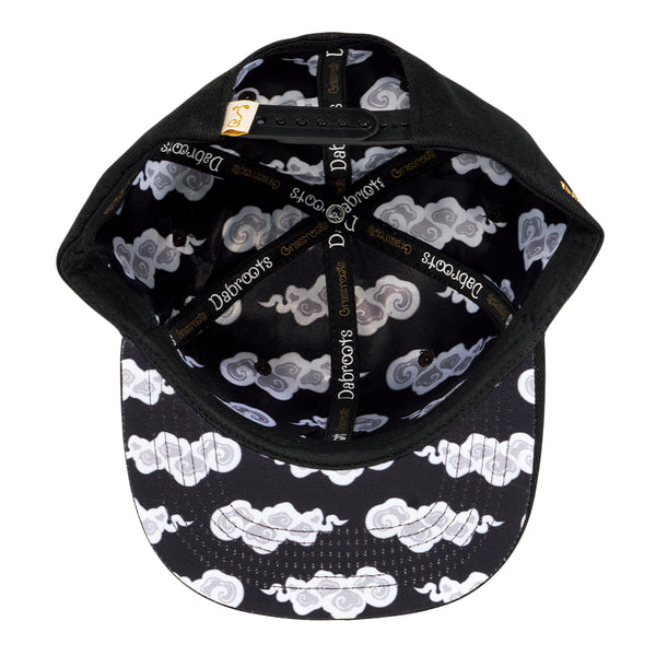Dabroots Clouds Black Snapback Hat