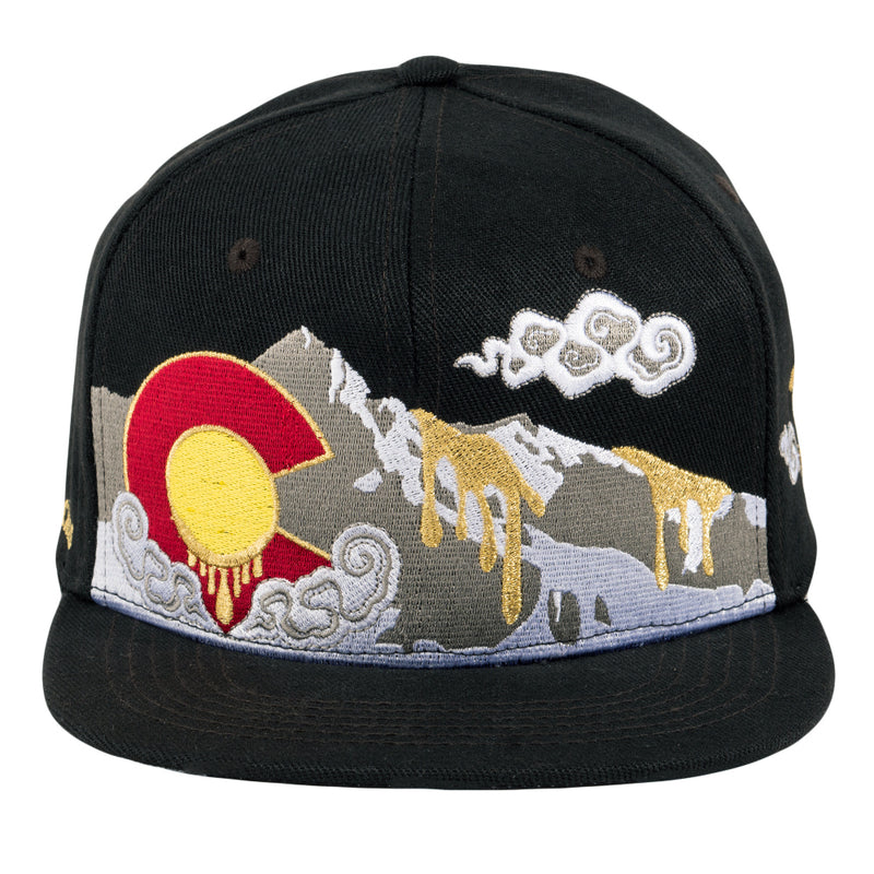 Dabroots Clouds Black Snapback Hat