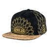 Lotus Sunrain Black Gold Snapback Hat