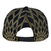 Lotus Sunrain Black Gold Snapback Hat