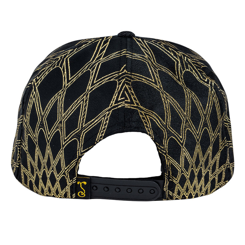 Lotus Sunrain Black Gold Snapback Hat