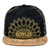 Lotus Sunrain Black Gold Snapback Hat