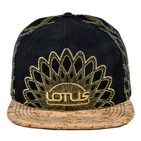 Lotus Sunrain Black Gold Snapback Hat