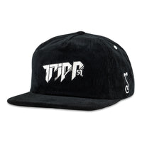 Tripp St Black Corduroy Zipperback Hat