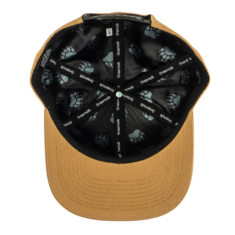 Grassroots Paw Print Tan Pro Fit Snapback Hat