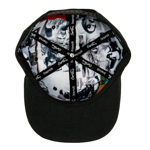 Cheech and Chong Black Script Snapback Hat