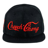 Cheech and Chong Black Script Snapback Hat