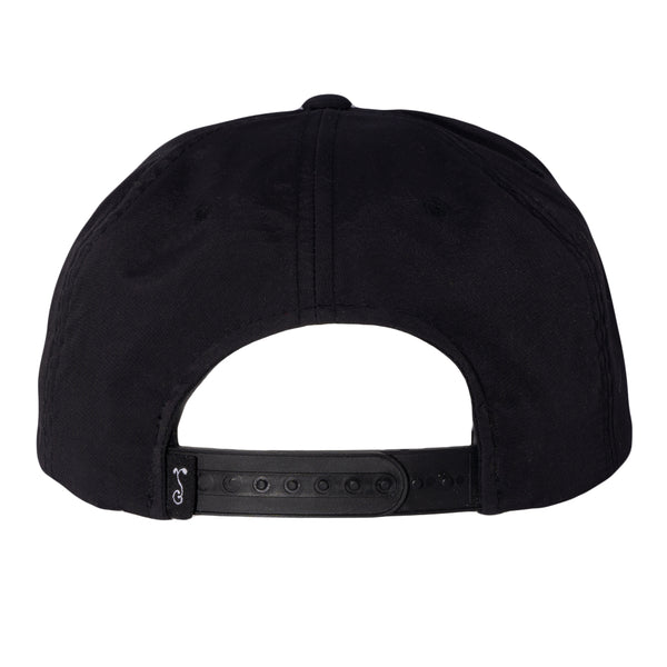 Golfroots Script Black Unstructured Snapback Hat