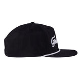 Golfroots Script Black Unstructured Snapback Hat