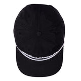Golfroots Script Black Unstructured Snapback Hat