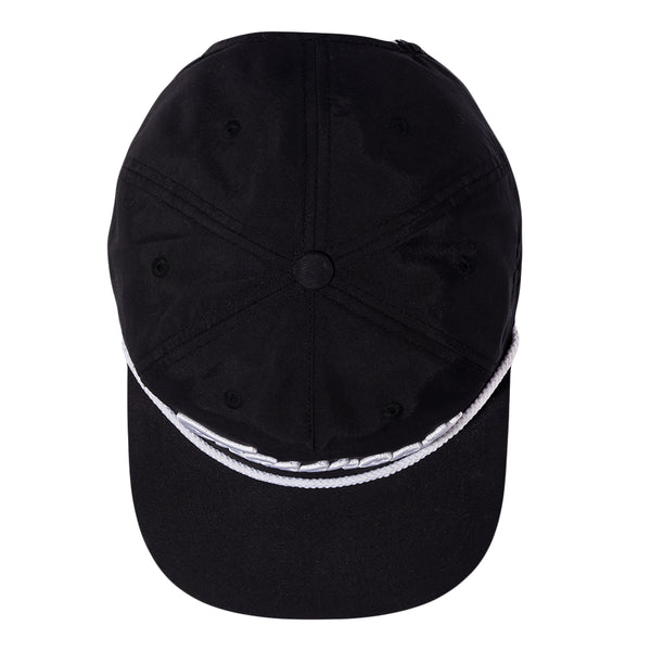 Golfroots Script Black Unstructured Snapback Hat