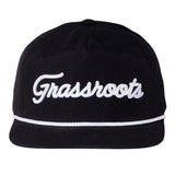 Golfroots Script Black Unstructured Snapback Hat