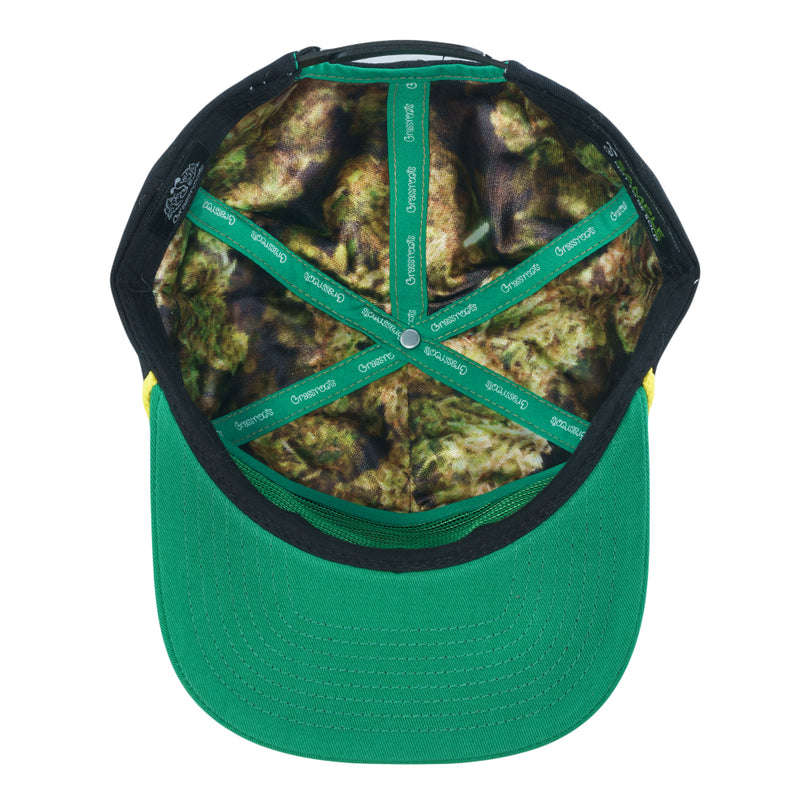 Kush Bear Black Unstructured Snapback Hat
