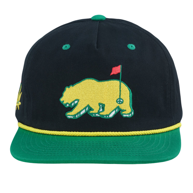 Kush Bear Black Unstructured Snapback Hat