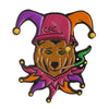 Jester Bear Pink Pin