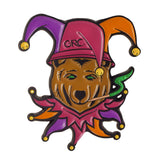 Jester Bear Pink Pin