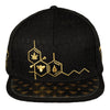 BeeSlick Molecule Black Fitted Hat