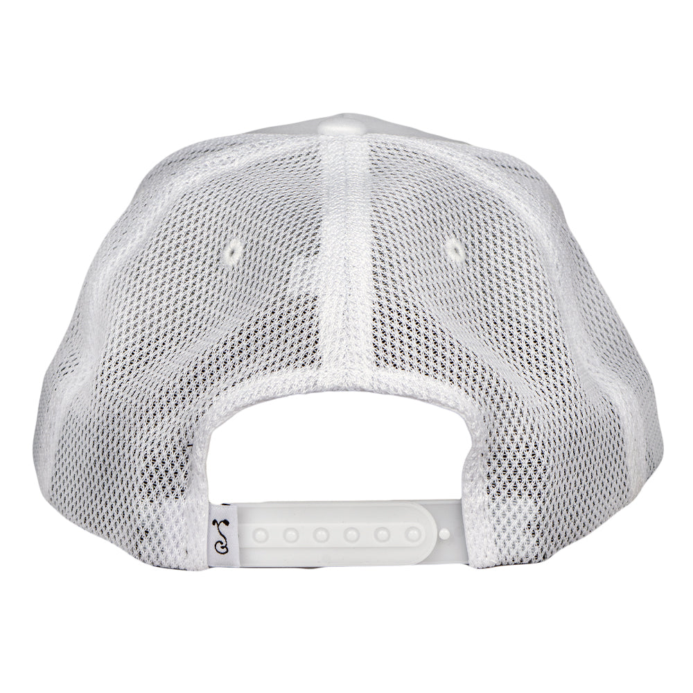 Golfroots Script White Mesh Snapback Hat