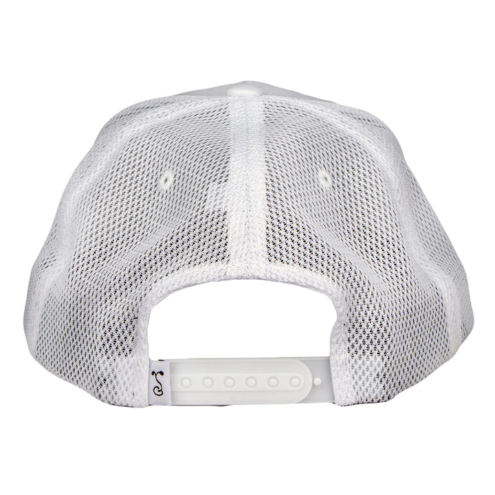 Golfroots Script White Mesh Snapback Hat