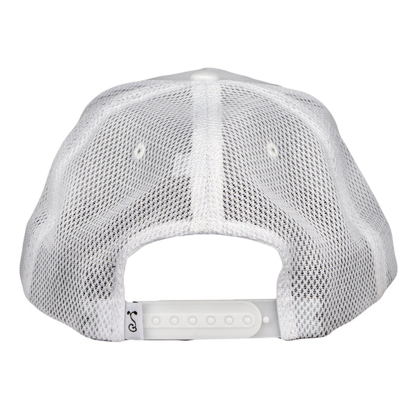 Golfroots Script White Mesh Snapback Hat