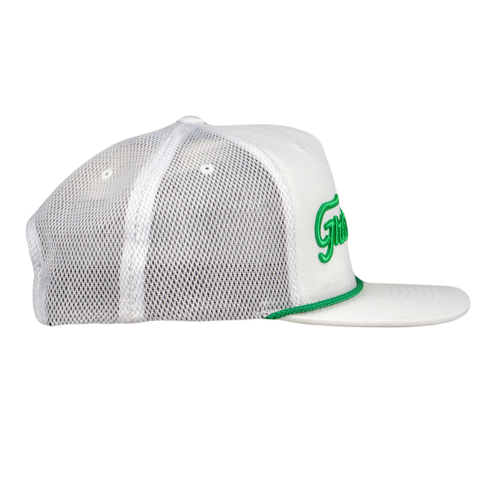Golfroots Script White Mesh Snapback Hat