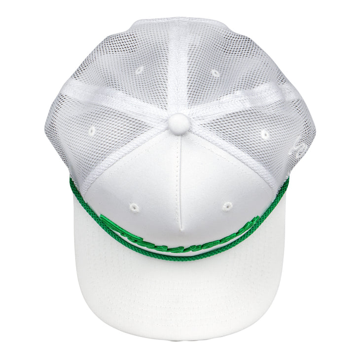 Golfroots Script White Mesh Snapback Hat