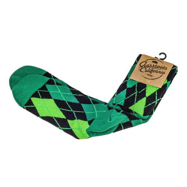 Kush Leaf Argyle Socks