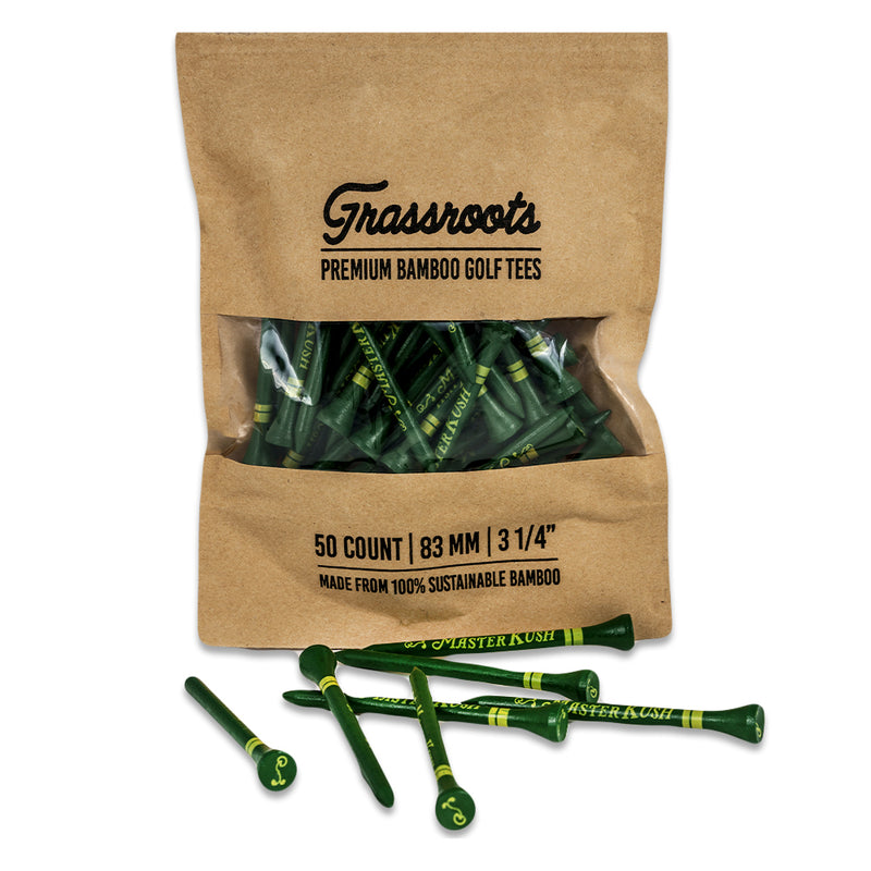 Kush Leaf Green Bamboo Golf Tees