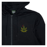 Kush Bear Black Zip Up Hoodie
