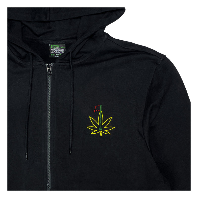 Kush Bear Black Zip Up Hoodie